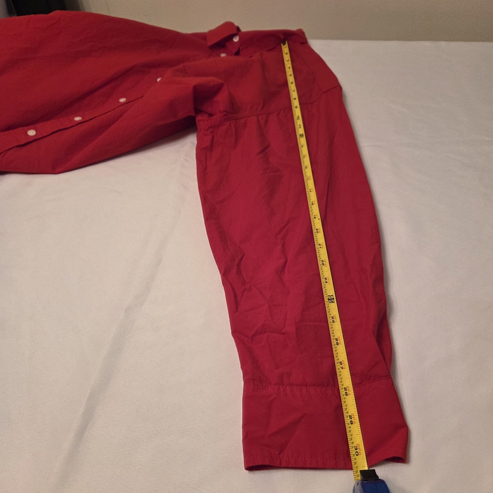 Universal Thread Women's Red Button-Up Dress Shirt - Picture 10 of 13